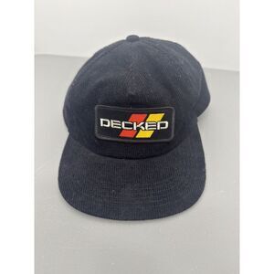 Decked Truck Beds‎ Trucker Fit Hat  Snap Back black corduroy #40